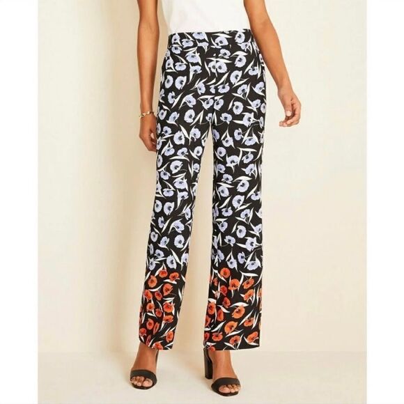 Ann Taylor Wide leg floral pants- size 8P - Picture 1 of 11